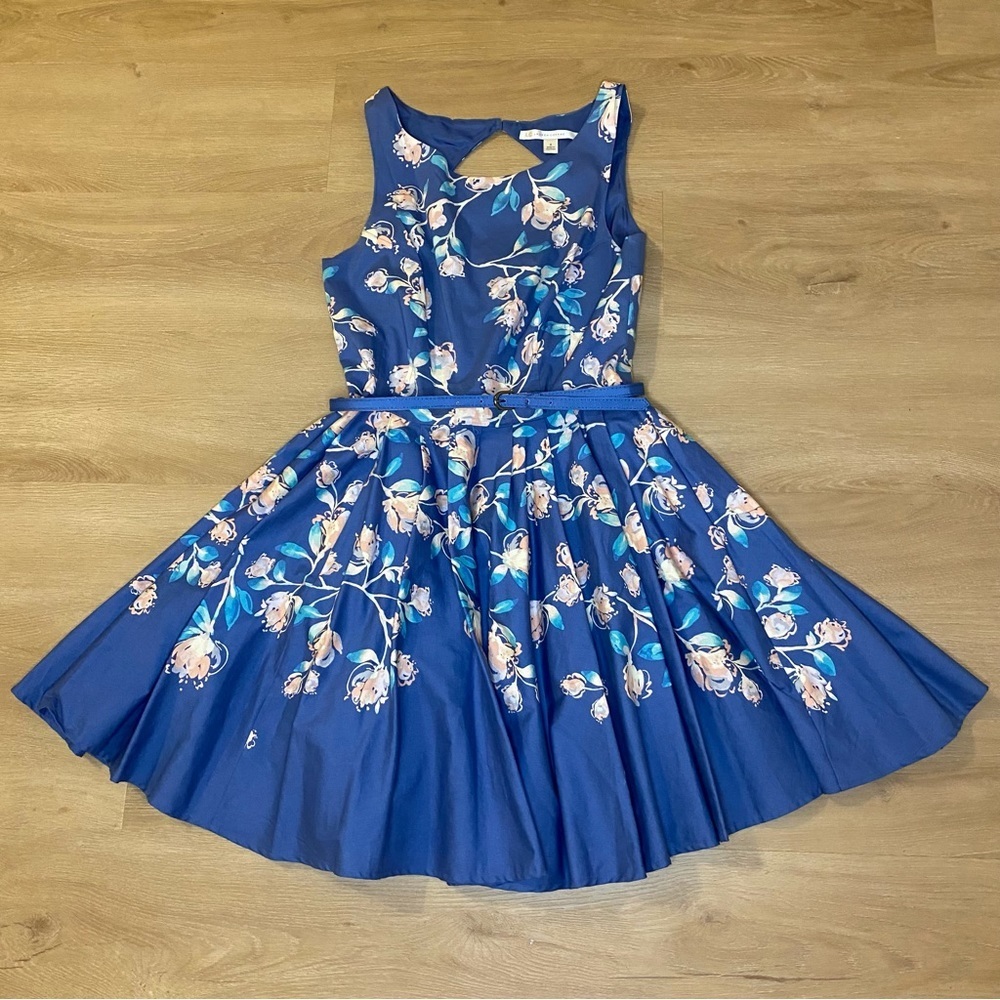 Lauren Conrad Blue Floral Spring Dress